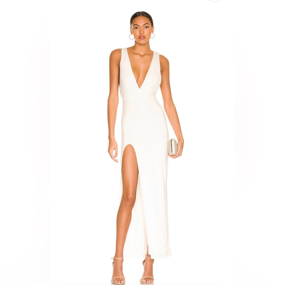 Revolve Superdown Erika Deep V Dress